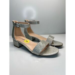 Steve Madden JFriday Ankle Strap Glitter Sandals, Women's Size 5M (H7)
